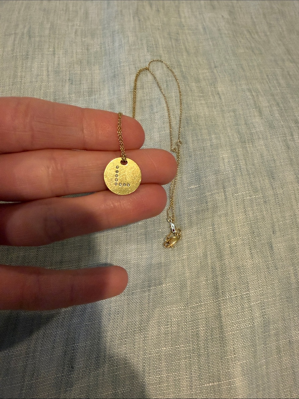 Roberto Coin ‘L’ Gold Necklace